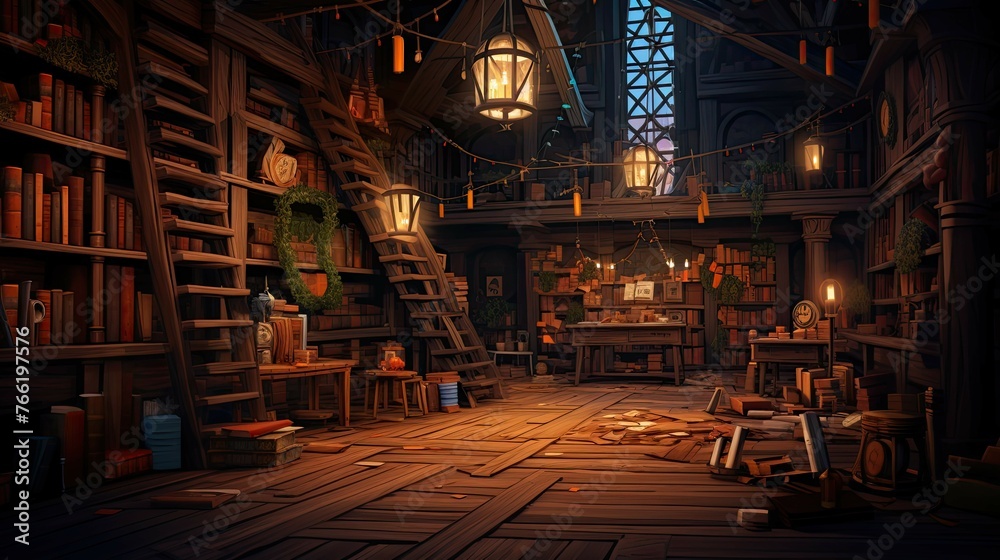 Old cellar. AI generated art illustration. Old cellar. AI generated art illustration.
