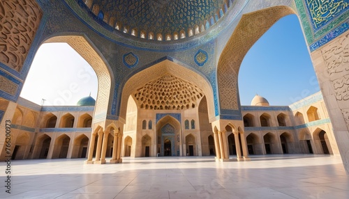 the shah mosque famous landmark on Naqsh-e Jahan Square in isfahan city iran