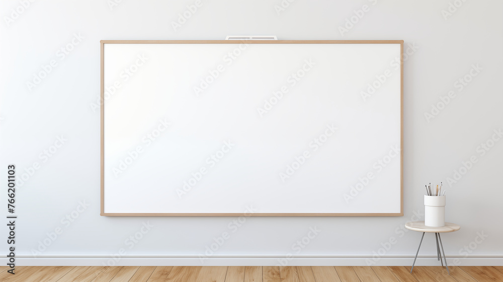 Empty whiteboard in the classroom for write message. Empty whiteboard in the classroom for write message.