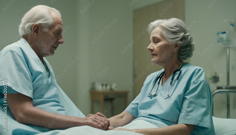 old Couple in hospital old Couple in hospital