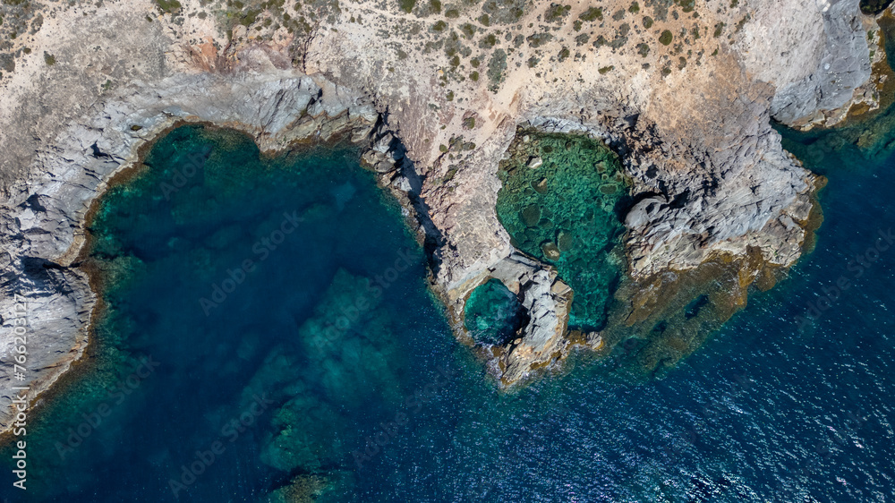 Wonderful view from above of the coast of Sardinia. Wonderful view from above of the coast of Sardinia.