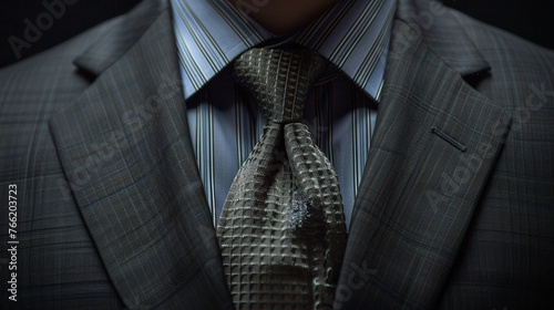 Elegant Neckwear: The Classic Tie and Collar. Generative AI