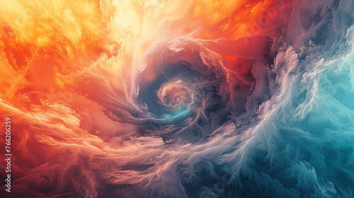 A vortex of swirling colors creating a whirlpool effect.