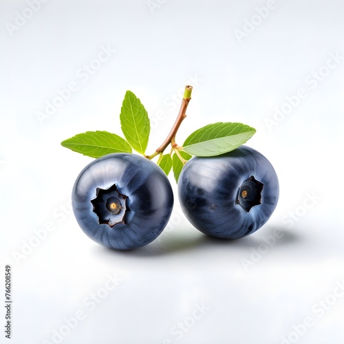 blueberries isolated on white photo