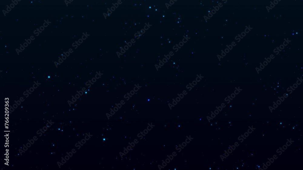 Twinkling Stars Night Sky Background. Particle Glitter Background. Seamless Loop 