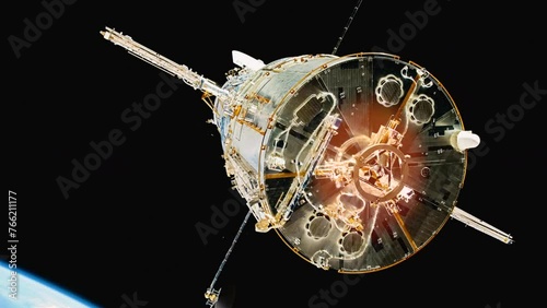 Hubble telescope. Artist's concept. Elements furnished by NASA photo