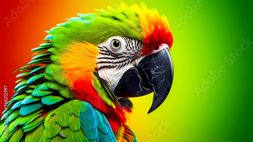 Parrot on minimalist background