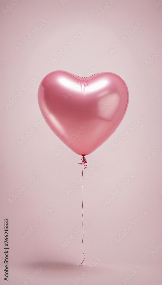 Pink heart balloon for party and celebration colorful background