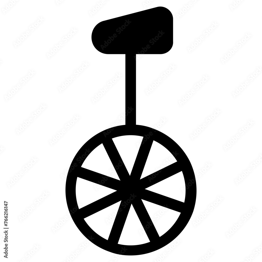 unicycle icon, simple vector design
