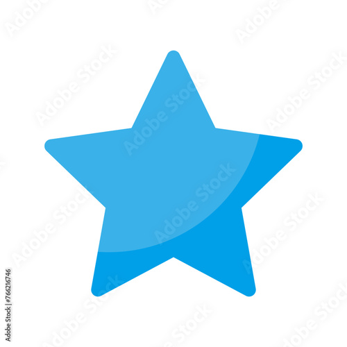 Single blue star icon