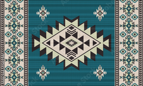 American tribal ethnic native pattern.Traditional Navajo,Aztec,Apache,Southwest and Mexican style fabric pattern.Abstract vector motifs pattern.For fabric,clothing,blanket,carpet,woven,wrap,decoration