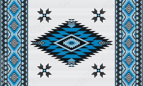 American tribal ethnic native pattern.Traditional Navajo,Aztec,Apache,Southwest and Mexican style fabric pattern.Abstract vector motifs pattern.For fabric,clothing,blanket,carpet,woven,wrap,decoration