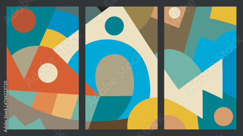 colorful abstract art for wall decoration
