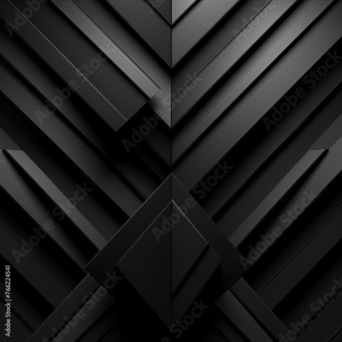 black abstract wallpaper, monochrome design, neat symmetrical pattern