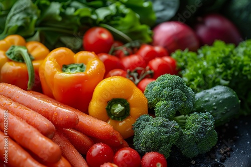 Background with fresh colorful vegetables, healthy food, harvest