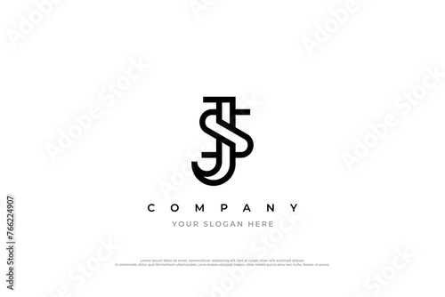 Initial Letter JS Logo Design