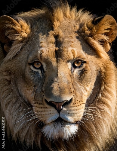 close up portrait of a lion © Karam_Art1
