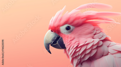 Beautiful colored parrot on tropical background © ma