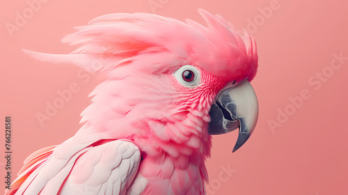 Beautiful colored parrot on tropical background © ma