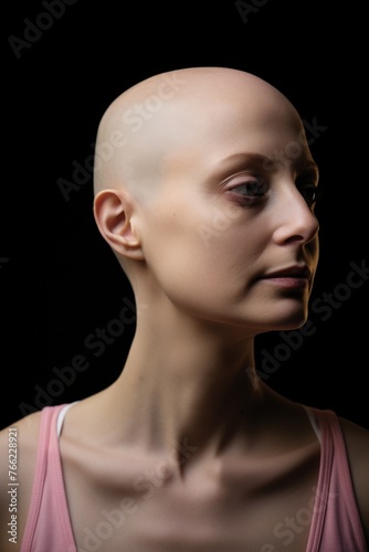 Cheerful female cancer patients Generative AI
