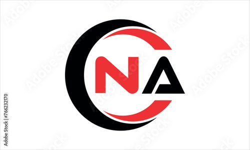 NA initial letter circle icon gaming logo design vector template. batman logo, sports logo, monogram, polygon, war game, symbol, playing logo, abstract, fighting, typography, minimal, wings logo, sign