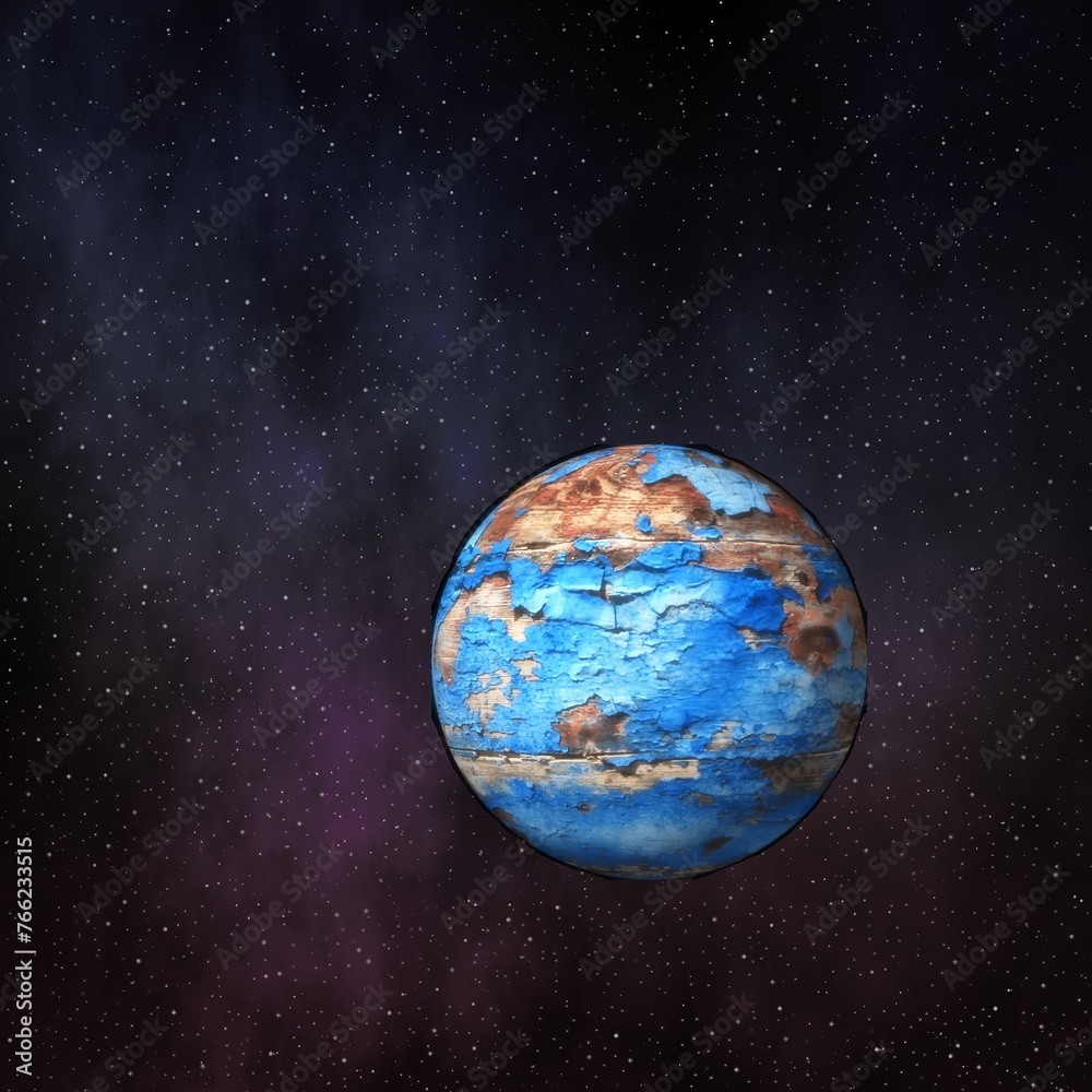 Obraz premium Dystopian image of the future of planet Earth, the dry planet, drought, cracked earth,