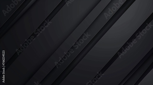 Abstract black background with diagonal lines. Modern dark digital business, banner, template background.  photo
