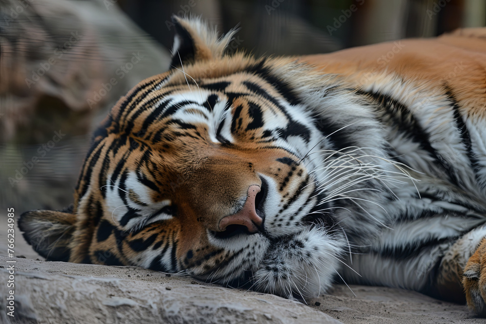 Obraz premium Resting tiger at the Zoo 