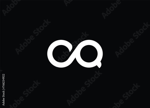 CQ Alphabet initial letter logo , template logo design vector