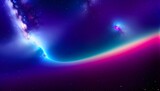 Vibrant cosmic background with nebulae, stars, and colorful light spectrum, suitable for space-themed designs and wallpapers.