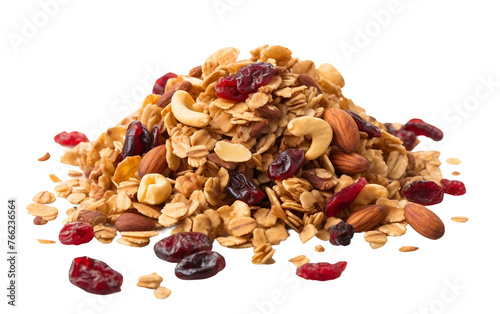 Tasty Walnut Cranberry Blend Isolated On Transparent Background PNG.