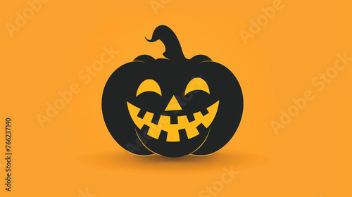 Minimalistic, vector art of happy Halloween concept