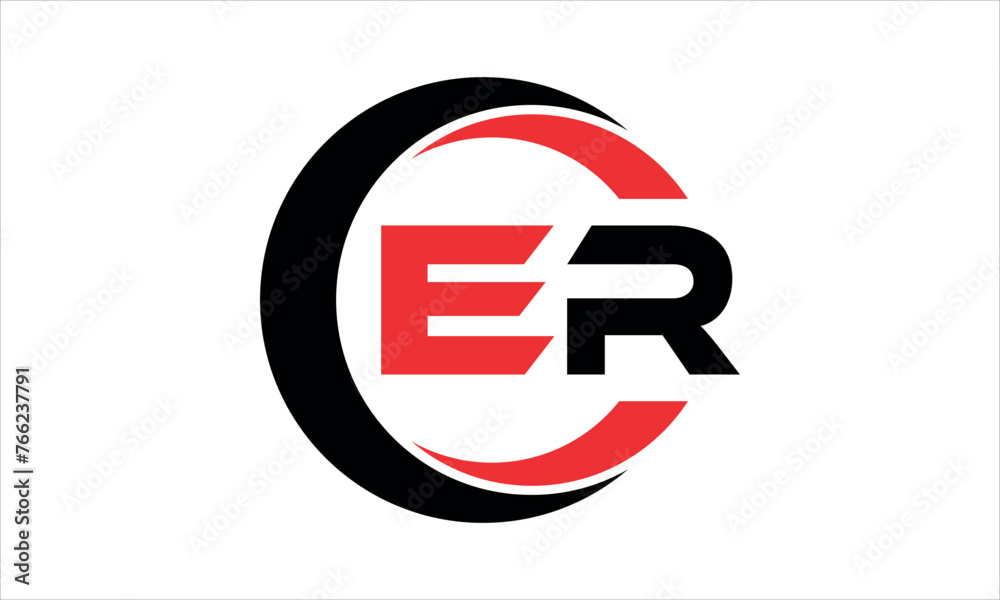 ER initial letter circle icon gaming logo design vector template. batman logo, sports logo, monogram, polygon, war game, symbol, playing logo, abstract, fighting, typography, minimal, wings logo, sign