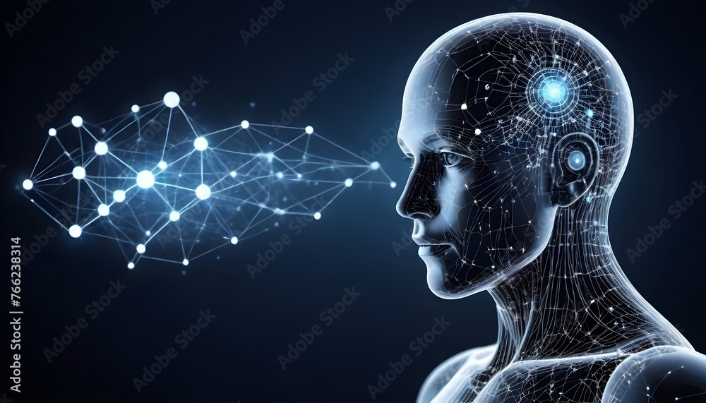 Obraz premium image of professional Artificial intelligence looking data data science and graph data science