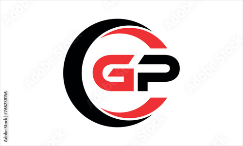 Free Download GP initial letter circle icon gaming logo design vector template. batman logo, sports logo, monogram, polygon, war game, symbol, playing logo, abstract, fighting, typography, minimal, wings logo, sign - GFXLoad