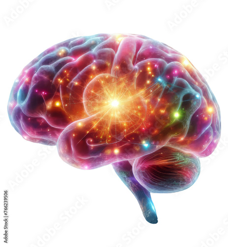 Subconscious Mind Brain.  Visualization of fractal realms superconscious mind