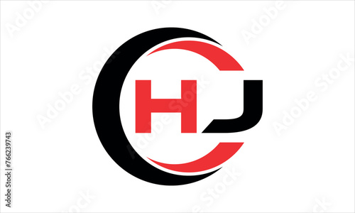 Free Download HJ initial letter circle icon gaming logo design vector template. batman logo, sports logo, monogram, polygon, war game, symbol, playing logo, abstract, fighting, typography, minimal, wings logo, sign - GFXLoad