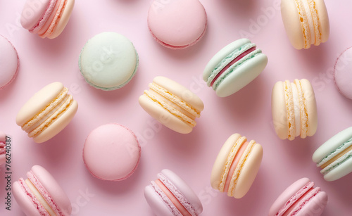 Wallpaper Mural Pastel Pleasures: Panning Across French Macaron Cookies Torontodigital.ca