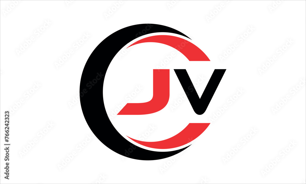 JV initial letter circle icon gaming logo design vector template. batman logo, sports logo, monogram, polygon, war game, symbol, playing logo, abstract, fighting, typography, minimal, wings logo, sign