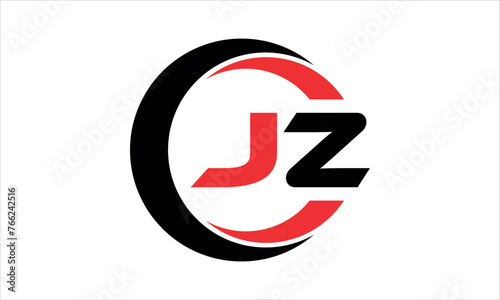 JZ initial letter circle icon gaming logo design vector template. batman logo, sports logo, monogram, polygon, war game, symbol, playing logo, abstract, fighting, typography, minimal, wings logo, sign