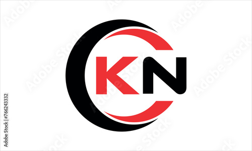Free Download KN initial letter circle icon gaming logo design vector template. batman logo, sports logo, monogram, polygon, war game, symbol, playing logo, abstract, fighting, typography, minimal, wings logo, sign - GFXLoad