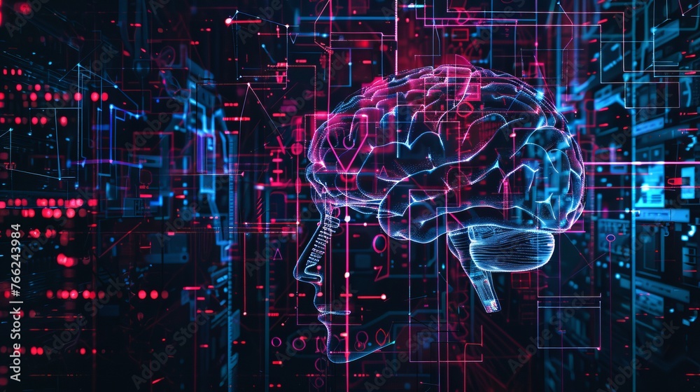 Graphic illustration of neurological feedback Graphic illustration of neurological feedback