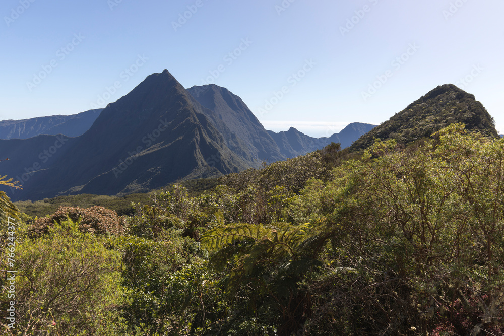 A nice view of landscape in La Reunion