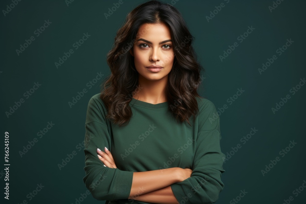 Woman With Crossed Arms Posing Woman With Crossed Arms Posing