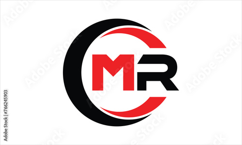 MR initial letter circle icon gaming logo design vector template. batman logo, sports logo, monogram, polygon, war game, symbol, playing logo, abstract, fighting, typography, minimal, wings logo, sign
