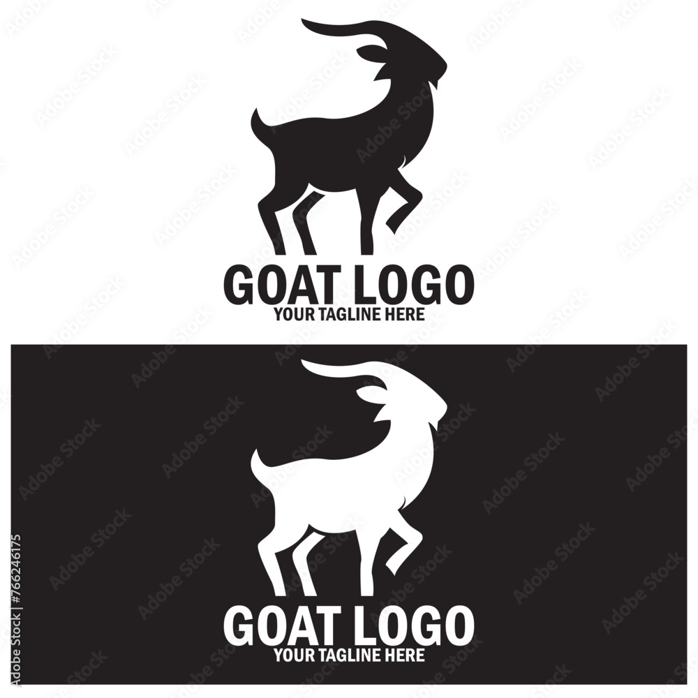 goat silhouette icon vector illustration template design