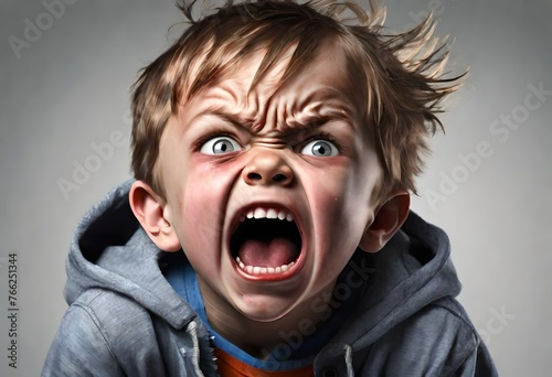 an illustration of an enraged 5th grader having a tantrum. angry. upset. child. kid. cry. crying. mad