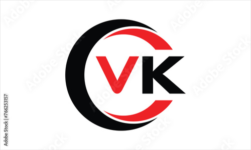 VK initial letter circle icon gaming logo design vector template. batman logo, sports logo, monogram, polygon, war game, symbol, playing logo, abstract, fighting, typography, minimal, wings logo, sign