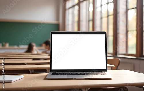 Laptop Mockup with a blank transparent screen, Ideal for educational school and university website, Transparent Background