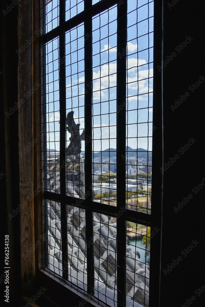 姫路城天守閣から眺める姫路市の風景 姫路城天守閣から眺める姫路市の風景